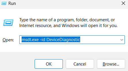 use DeviceDiagnostic command