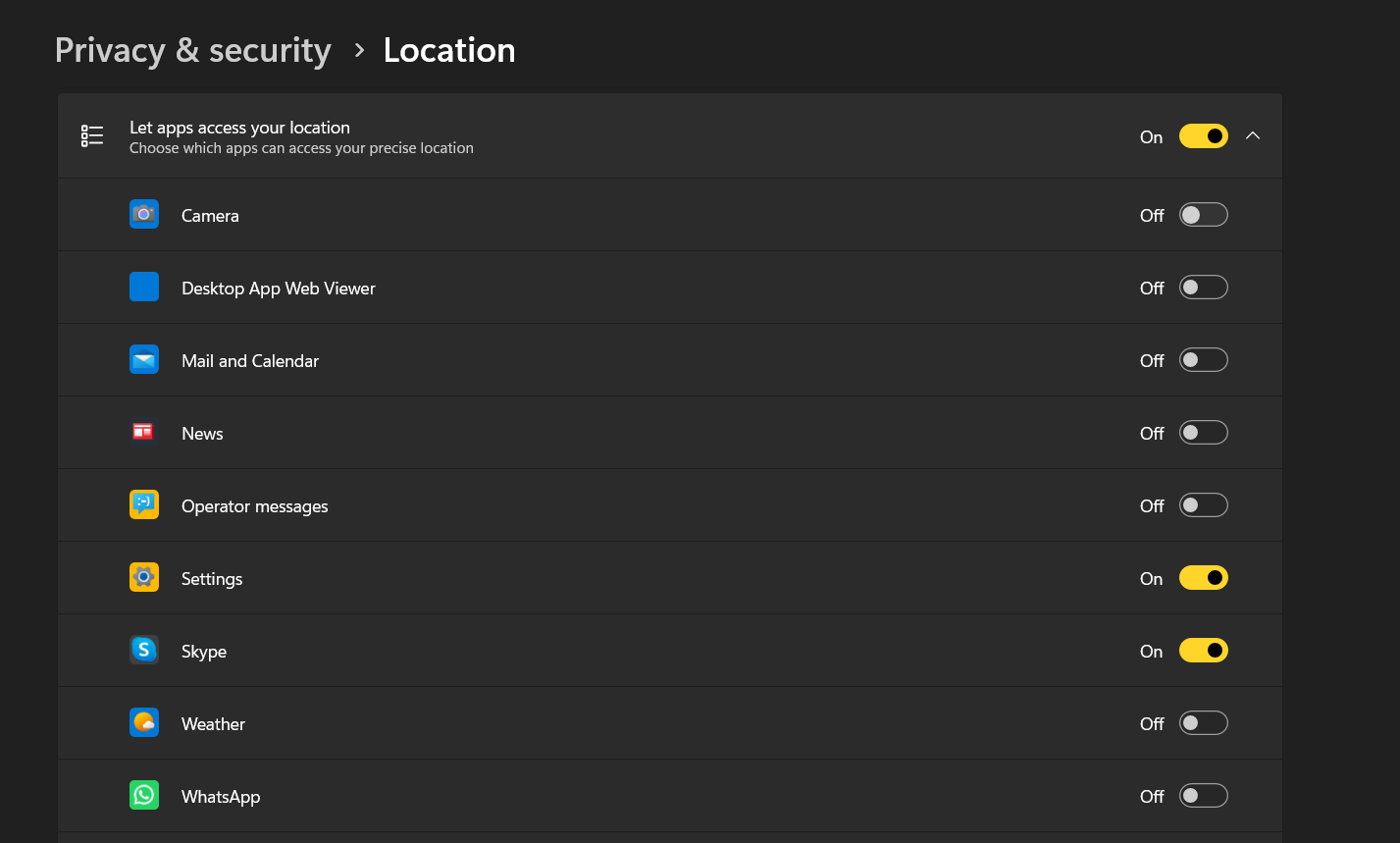 your location is currently in use which app