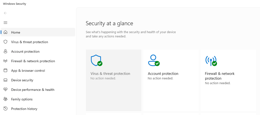 Virus & Threat Protection