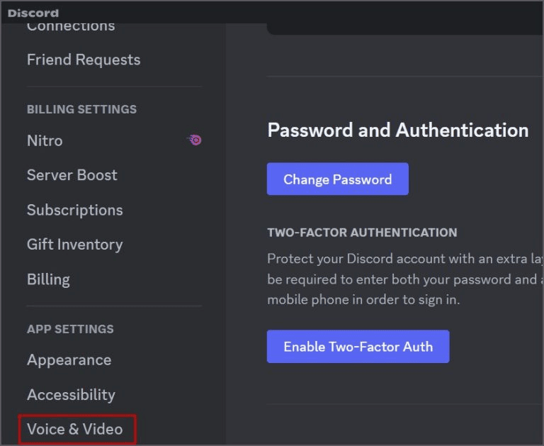 Voice & Video option