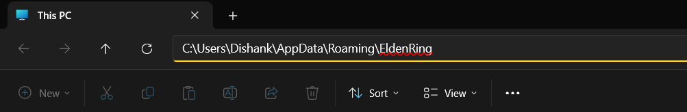 Windows Explore address bar