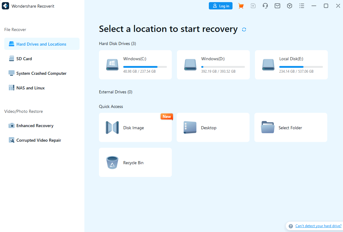 Wondershare RecoverIt New Screenshot